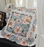 1 Piece Decorative Pillowcases Ruffle Design Pillow Cover Rustic Lace Pillowcase Bed Princess Throw Pillow Case