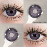 Popxstar  1 pair Colorcon Contact Lenses for Eyes Black Lenses Beautiful Cosmetic Pupil Blue Lenses Big Eyes Contacts Lens Yearly