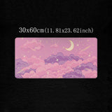 Popxstar Pink Mouse Pad Skyscape Large Mousepad 90x40 Gaming Accessories Pads Rubber Computer Desk Mat Xxl Extended Mouse Mats