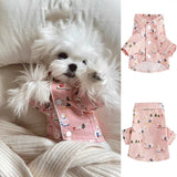 New Spring Summer Dog Shirt Pet Spring Summer Pet Shirt Dog Cat Clothes Schnauzer Bichon Pomiri Temperament Handsome Thin Pet Cl
