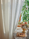American pastoral style natural translucent suspender with window screen and curtain