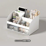 Popxstar cabin weekend inspo Office Desktop Storage Box Organizer Transparent Small Drawer Storage Cabinet Student Desk Stationery Sundries Organizer Boxes
