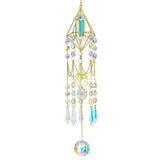 Popxstar  1pc Crystal handmade wind chimes Crystal Prism Daylight Catcher Glass Prism window hanging pendant home garden porch decor