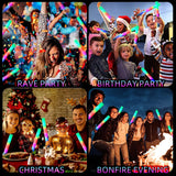 Popxstar 30Pcs Foam Glow Sticks with 3 Modes Colorful Led Flashing Glow Stick Glow in The Dark Party Supplies for Wedding Raves Concert