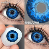 Popxstar Cosplay Color Contact Lenses for Eyes 1Pair Halloween Lenses Blue Eye Contacts Black Lenses Yearly Anime White Eye Lens