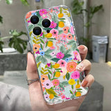 Popxstar INS Korean Red Cherry Phone Case For iPhone 15 Pro Case iPhone 11 13 12 14 Pro Max XR XS X 7 8 Plus SE Clear Shockproof Cover