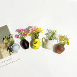 Popxstar Ins Style Mini Ceramic Small Vase Refrigerator Sticker Creative 3D Stereo Home Decoration Magnet