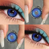 1pair Color Contact Lenses With diopters Purple Pupils Beauty Lenses Makeup Blue Myopia Contacts Cosplay Anime New Style