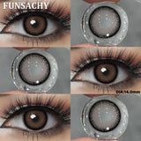 1 Pair Gray Lenses Colored Contacts for Eyes 14.0mm~14.5mm Contact Lenses Hazel Lenses Natural Beauty Cosmetic New Lens