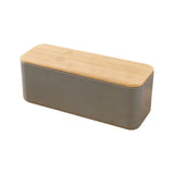 Cutting Board Lid Bread Box With Wooden Lid Spacious Container Bamboo Lid Food Storage Container Fresh Keeping Rectangular Shape