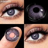 Popxstar  1 Pair Gray Color Contact Lenses for Eyes Natural Brown Blue Lenses Green Eye Contacts Beauty Cosmetic Pupils Yearly