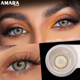 Popxstar  Colored Contacts Lenses for Eyes Gray Pupils Fashion Blue Lenses Brown Makeup Contact Yearly Green Beautiful Pupil 2pcs