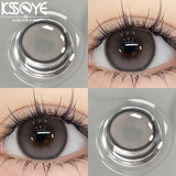 Popxstar  1 Pair Hot Sales Colored Contact Lenses with Diopter Myopia Eyes Natural Soft Contacts Lens Beauty Puppiletes  Yearly