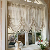 popxstar American Nordic roman blinds vertical linen lifting curtain window room decoration