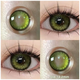 Popxstar 1 Pair(2pcs) Myopia Contact Lenses for Eyes Pupils Prescription Lenses With Diopters Fashion Blue Green Eye Color Lenses