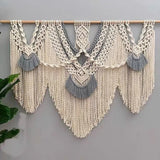 Popxstar  Color Rope Macrame Tapestry Boho Style Wall Hanging Tapestry Handmade Artistic Macrame Tapesties No wooden sticks