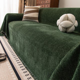 Popxstar  1PC Sofa Cover Solid Color Fabric Modern Simple Autumn and Winter Thickening Integrated Home Textile Products