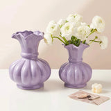 Pumpkin shaped ceramic vase hydroponics dried flowers flower arrangement desktop ornament home living room study decoration