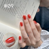 1-12pcs TC Semi Transparent Maillard Brown Solid Color Gel Nail Polish Pure Desire Pink Nails Red Nais White Nails Nail Art