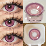 1pair Green and Red Anime Cosplay Colored Contact Lenses for Cosplayers: Daily, Party, and Eye Beauty Makeup Contacts