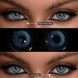 Popxstar  Contact Lenses 2Pcs Blue Green Contact Lenses Color Permanent Makeup Machine Changing Pupil and Eyes Color Fashion Lenses