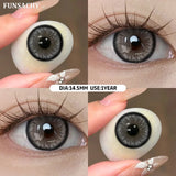 1 Pair Color Brown Contact Lenses for Eyes Yearly Natural Looking Cosmetic Eyes Lenses Cosmetic Beauty Women Lenses