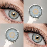 1pair New Style Grey-Cyan Series Natural Colored Contact Lenses for Eye Grey Pupils Lens Beauty Brown Contacts Green Lens
