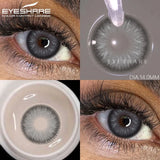 Popxstar Colored Contact Lenses for Eyes 1Pair/2Pcs Yearly Natural Blue Lenses Cosmetic Soft Beautyful Pupils Gray Eye Contacts