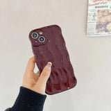 3D Water Ripple Pattern Phone Case For IPhone 17 16 15 14 13 12 Pro Max Soft Shockproof Back Cute Lens Protection Cover Funda