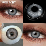 Popxstar  1 Pair Dark Brown Color Contact Lenses for Eyes New Natural Black Lens 14.5mm Big Diameter Eye Contacts Cosmetic Yearly