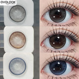 1Pair Real Color Eye Lenses Myopia Pink Blue Contact Lenses Eye Color Lenses Makeup Pupils Graduate Lenses Fast Shipping
