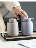 Popxstar Nordic Ceramic Foam Bottle Simple Lotion Bottle Hand Sanitizer Bath Gel Shampoo Foam Press Bottle Bathroom Accessories