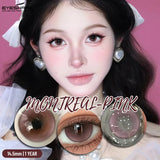 1Pair Natural Colored Contacts Lenses Gray Eye Contacts  Soft Brown Eyes Lenses Yearly Korean Pink/Purplr Beauty Pupils