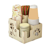 Multi-Cell Disposable Paper Cup Storage Shelf Space Saving Large Capacity Paper Cup Dispenser Durable Cup Straw Storage Rack
