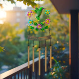 Popxstar  Wind Chime - Green Hummingbird/Butterfly Design A home decor gift for Mom or Grandma Perfect for garden, patio, and backyard