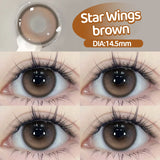 Popxstar 2PCS Myopia Beauty Colored  Contact Lenses Purple Halloween Makeup Lens Fashion Pupils Big Eye Lenses Natural Blue Lense