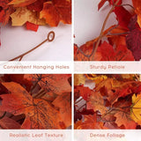 Popxstar 2M Artificial Fall Maple Leaf Garland Fake Plants Autumn Decor Leaves Vine for Thanksgiving Halloween Festivals Wedding Decora
