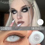 Popxstar  Cosplay Blind Black Lenses Anime White Eye Color Lens Halloween Vampire Lenses Cosmetic Colorful Multicontacts Red Lens