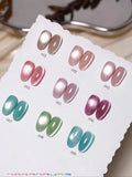 Autumn Winter Blue Black Red Glass Bead Crystal Cat Eye Gel Nail Polish New Whitening High Density Sparkling Nail