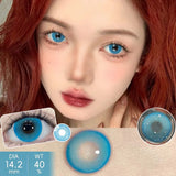 Popxstar  2pcs/pair New Cosplay Contact Lenses for Eyes Makeup Pupils Cosmetics Blue Eye Color Lenses for Myopia Lens 14.2/14.5mm