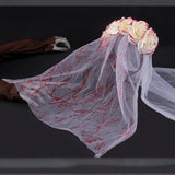 New Ghost Bride Bloodshed Headveil Hair Buckle Mask Halloween Ghost Festival Costume Accessories Party Props