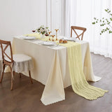 Popxstar Semi-Sheer Gauze Table Runner, Cheesecloth, Wedding Table Path, Tulle Layout, Event Designing Kitchen Dining Decor  