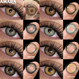 Popxstar  2pcs Natural Color Contact Lenses for Eyes Gray Pupils Lens Blue Lenses Beautiful Pupil Yearly Makeup Green Eye Lenses