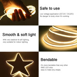 Popxstar LED Strip Light 5V 12V 24V 320 480 384 528 LEDs Flexible Tape 5mm 3mm 8mm PCB Warm Natural White High Density Linear Lights