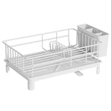 Dish Drying Rack,Cutlery Rack With Drain Tray and Drip Line,Cup Holder,Cutlery Holder,Kitchen Countertop Storage Rack