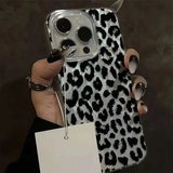 Black Leopard Print Phone Case For Samsung Galaxy A56 A36 A16 A55 A35 A54 A34 A53 A52 5G S25 Ultra S24 S23 S22 Plus S21 FE Cover