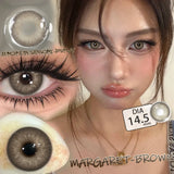 1 Pair Black Lenses Natural Contact Lenses for Eyes Eye Contacts Brown Gray Lenses Yearly Cosmetic Women Lens