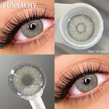Popxstar  1pair METATRON Color Contact Lenses for Eyes Brown Eye Contacts Gray Pupils Yearly Use Women Cosmetics Color Eye Lens