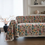 Multifunction Soft Sofa Towel Anti Cat Scratch Jacquard Thick Colored Flower Thick Sofa Cover for Living Room Sofa Blanket