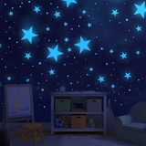 Popxstar 3/50/100pcs Fluorescent Glow the Dark 3D Stars Moon Wall Stickers Kids Baby Rooms Decoration Girls Bedroom Ceiling Home Decor